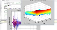 نمایش تبدیل فوریه ی زمان کوتاه stft سیگنال زلزله در متلب