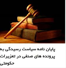 پایان نامه سیاست رسیدگی به پرونده های صنفی در تعزیرات حکومتی - 120 صفحه
